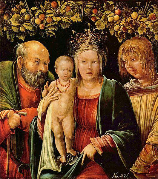 Heilige Familie mit einem Engel, Albrecht Altdorfer